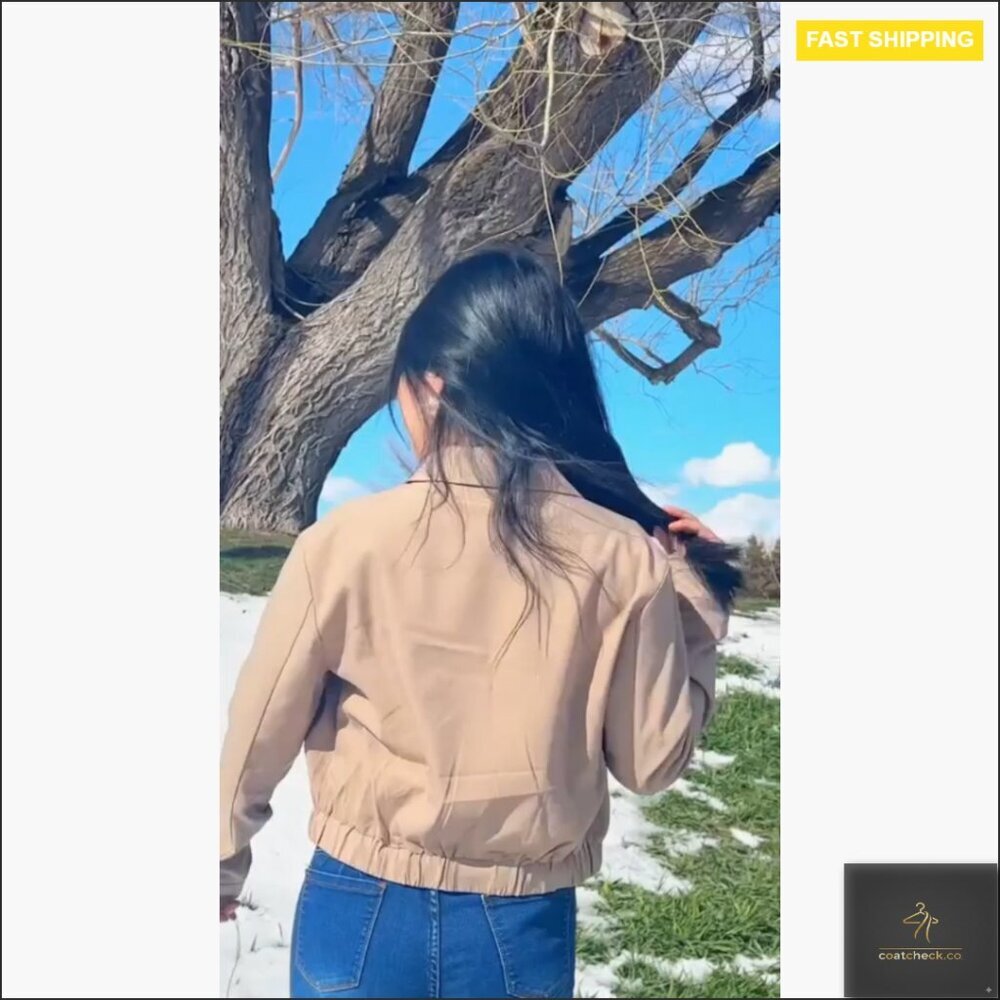 Military Safari Cropped Jacket Oversized Utility Anorak Lightweight Button Down - Picture 7 of 7